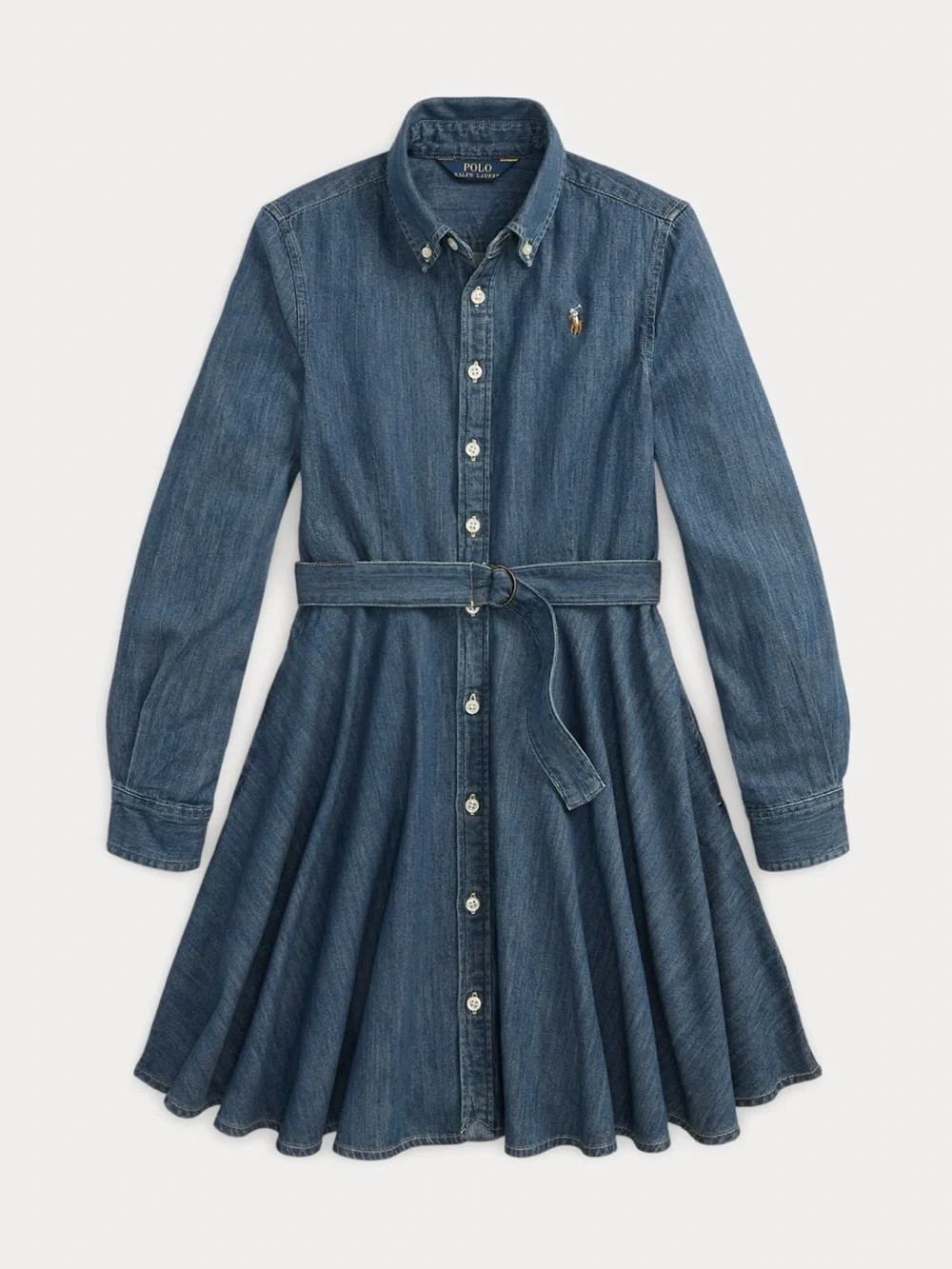 Ralph Lauren Indigo Denim Belted Shirt Dress